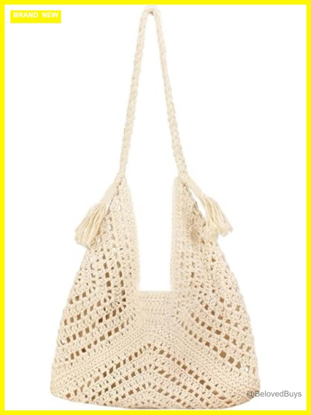 Straw Woven Tote Bag Large Beach Shoulder Bag Summer Handbag